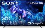 TV Sony 55" OLED XR55A80K BRAVIA, 4K HDR 120Hz, HDMI 2.1 óptimo para PS5, Smart TV (Google), Dolby Vision-Atmos, Pantalla Triluminos Pro