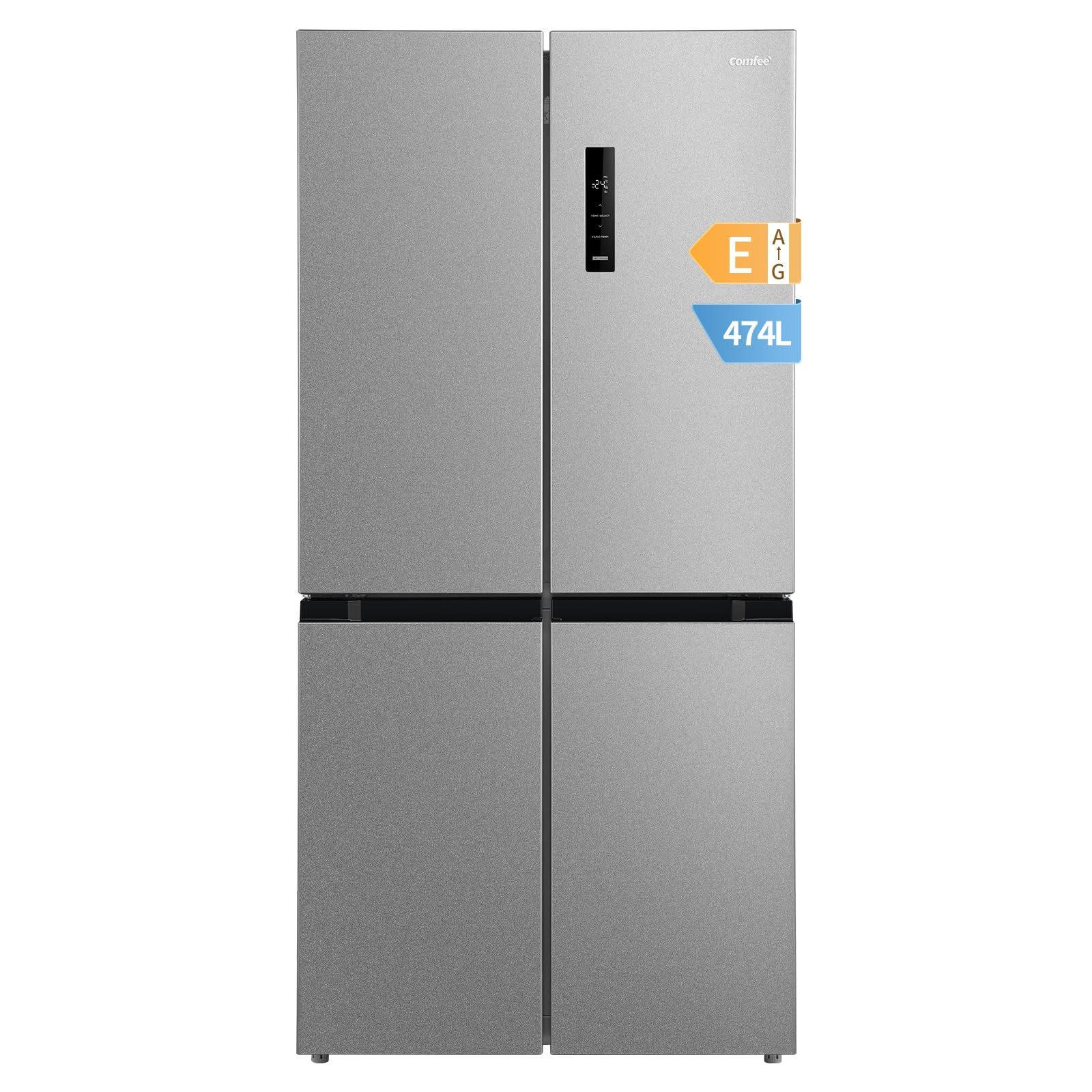 Frigorífico de 4 Puertas Comfee' 474L con Vario Box (Plateado)