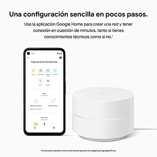 Google Wifi - Router Wifi de Malla, Cobertura hasta 85m² por Punto