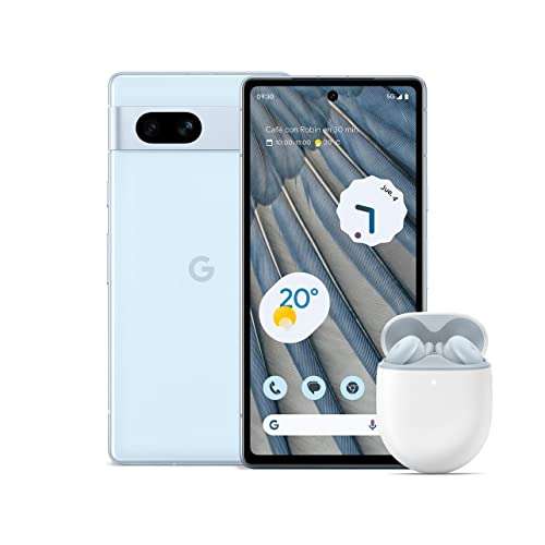 Google Pixel 7a - Teléfono móvil 5G Android Libre con Lente Gran Angular y batería de 24 Horas de duración + Pixel Buds A-Series
