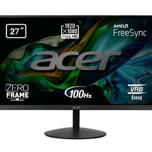 Monitor - Acer SA272Hbi, 27a Full HD, 1 ms, 100 Hz, 1xVGA + 1xHDMI(1.4) , FreeSync, Negro
