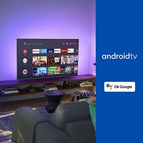 Philips 70PUS7906/12 Android TV TV LED de 70", Smart TV con Ambilight de 3 Lados, Imagen HDR Vibrante, Dolby Vision y Sonido Atmos