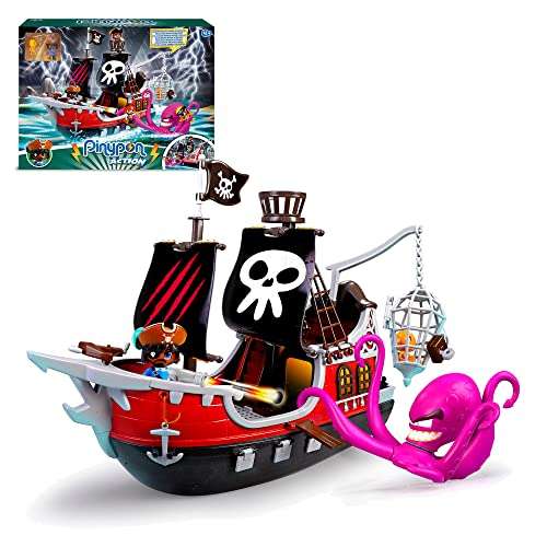 Barco pirata ataque al Kraken pinypon