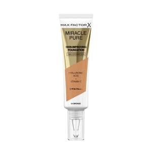 Max Factor Miracle Pure - Base de Maquillaje, Tono 80 Bronze, 30ml