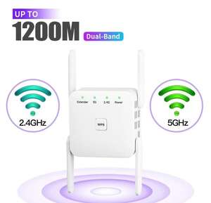 1200Mbps 5Ghz Wireless WiFi Repeater 2.4G 5GHz
