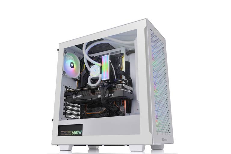 Caja PC Thermaltake V350 TG ARGB Air Snow (Mid-Tower ATX, Vidrio Templado, 4 Ventiladores) (Blanco o negro)