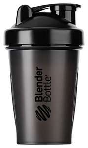 BlenderBottle Classic Botella de agua | Botella mezcladora de batidos de proteínas | con batidor Blenderball | libre de BPA | 590ml - Negro