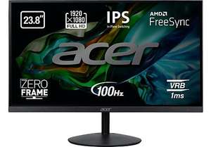 Monitor Acer 23.8" Full HD IPS , 1 ms, 100 Hz, VGA+HDMI(1.4), Negro