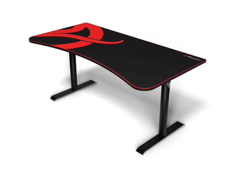 Arozzi Arena Negro: Escritorio Gaming Ergonómico con Alfombrilla Gigante Lavable, Gestión de Cables y Estructura de Acero – Pocas unidades