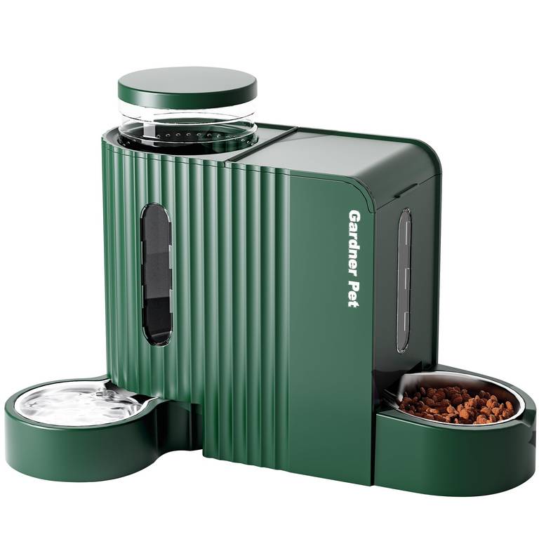 2 en 1 Comedero Gato Automatico (3L*2), Dispensador Comida y Agua