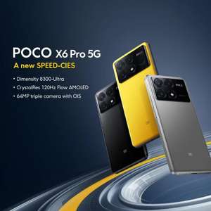 POCO X6 Pro 5G 12GB/512GB MediaTek Dimensity 8300-Ultra CrystalRes 120Hz FIow AMOLED Display 64MP Triple Cámara OIS 67W 5000mAh, V. Global