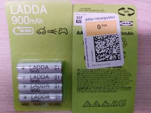 Pilas recargables Ladda AAA 900mAh Ikea