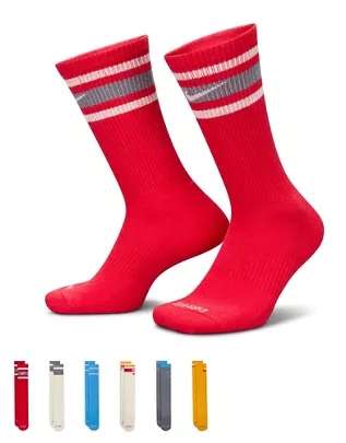 Pack de 6 pares de calcetines de varios colores retro Everyday Plus Cushioned de Nike