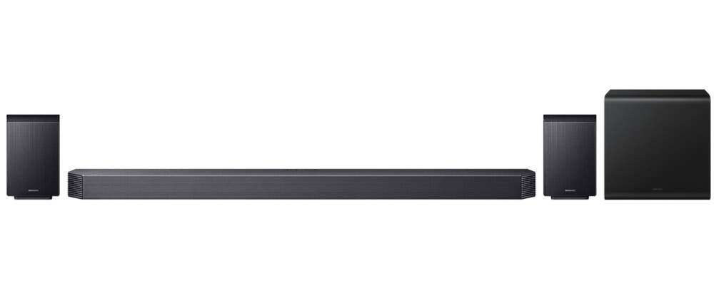 Barra de Sonido Samsung HW-Q930H (9.1.4 Canales, 580W, Dolby Atmos Inalámbrico, Altavoces Traseros)