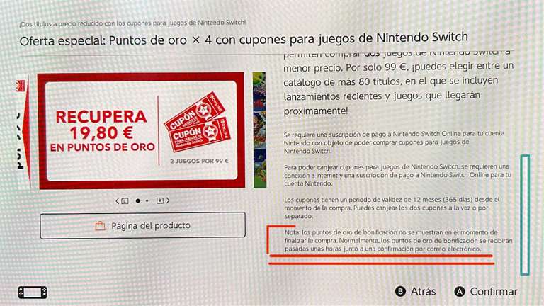 Cupones Nintendo Switch Online + 19,80€ puntos de oro [se pueden usar tarjetas eShop y ahorrar unos 20€ más]