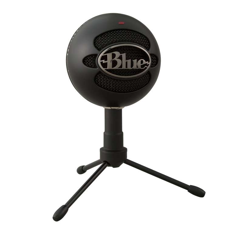 Micrófono Blue Snowball Black Ice, USB, Para PC, Mac y PS4 color negro