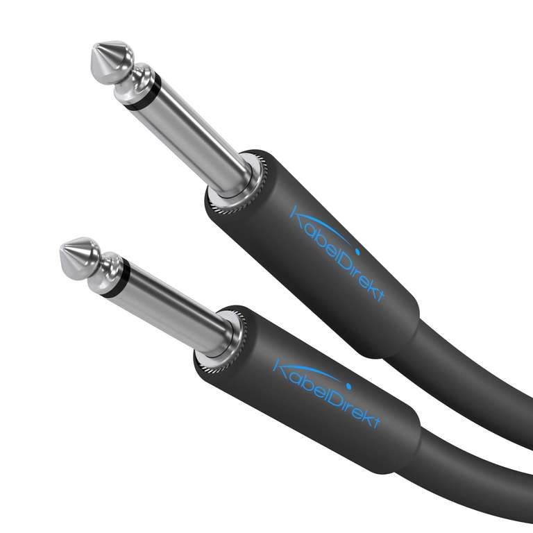 KabelDirekt – Cable para instrumentos/cable para guitarra Mono, de 6,3mm – 5m