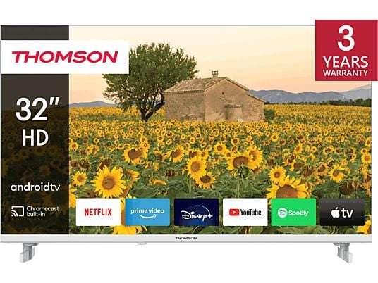 TV LED 32" - Thomson 32HA2S13W, HD, ARM CA55 Quad core, Smart TV, Blanco