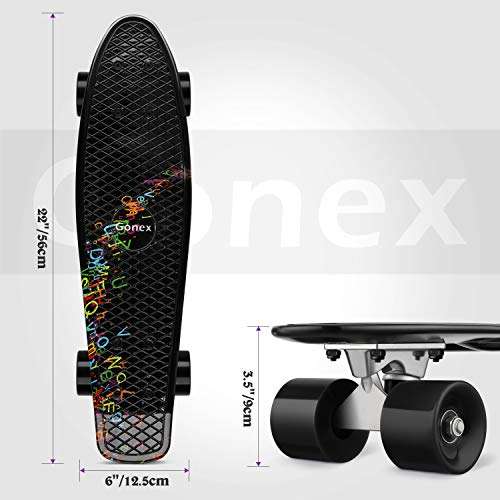 Gonex Skateboards Monopatín (en colores negro, rosa y morado)