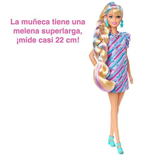 Barbie Totally Hair Pelo extralargo Estrella Muñeca con vestido y accesorios