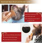 Kit Barba Cuidado para Hombres: Aceite de Barba, Bálsamo, Cepillo, Peine, Modelador, Tijeras, Guía de Cuidado y Bolsa [Otro en descripción]
