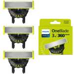Philips OneBlade Original 360 cuchillas, 3 unidades