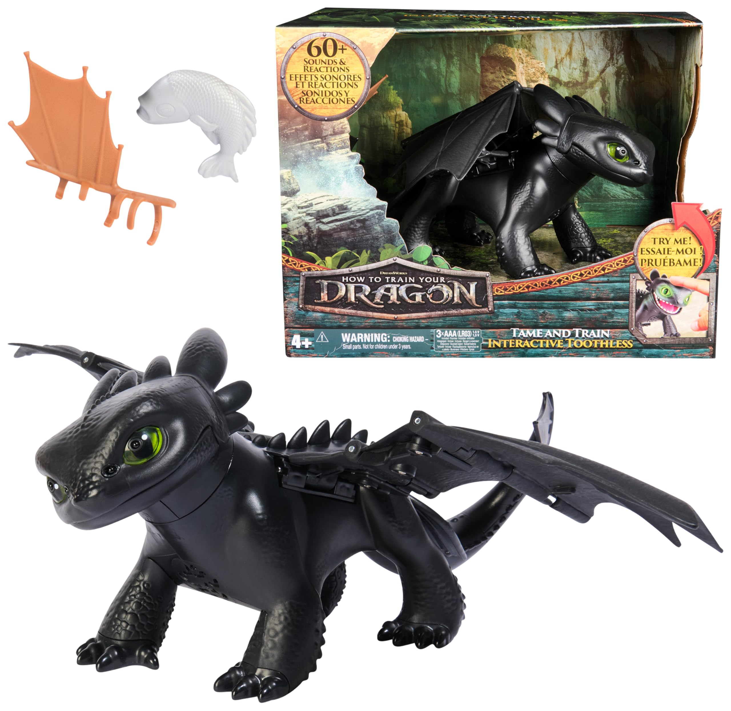 Juguete interactivo Desdentao Cómo Entrenar a tu Dragón (51cm, +60 sonidos)