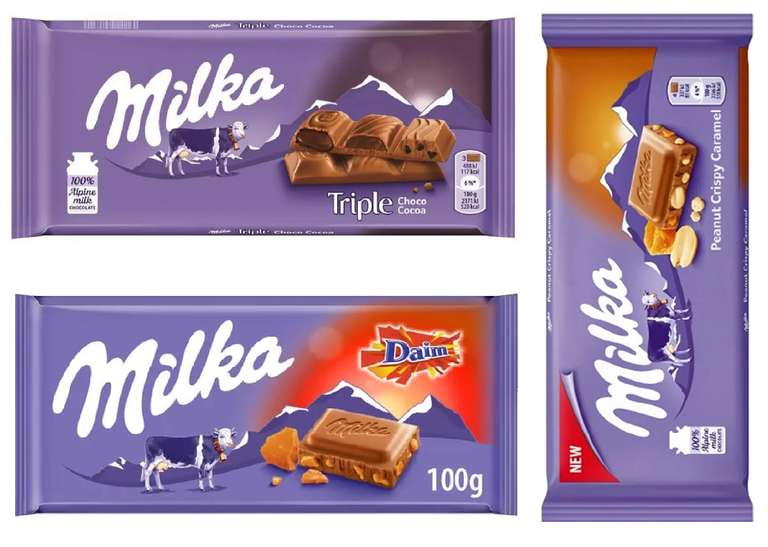 22 tabletas de 100 gramos de Milka Daim por 9.85€ // 24 uds de caramel peanut 10,74€
