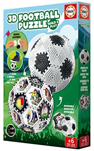 Educa - 3D Puzzle Balón con 32 Piezas y con el Que podrás Jugar | Monta Distintas Formas