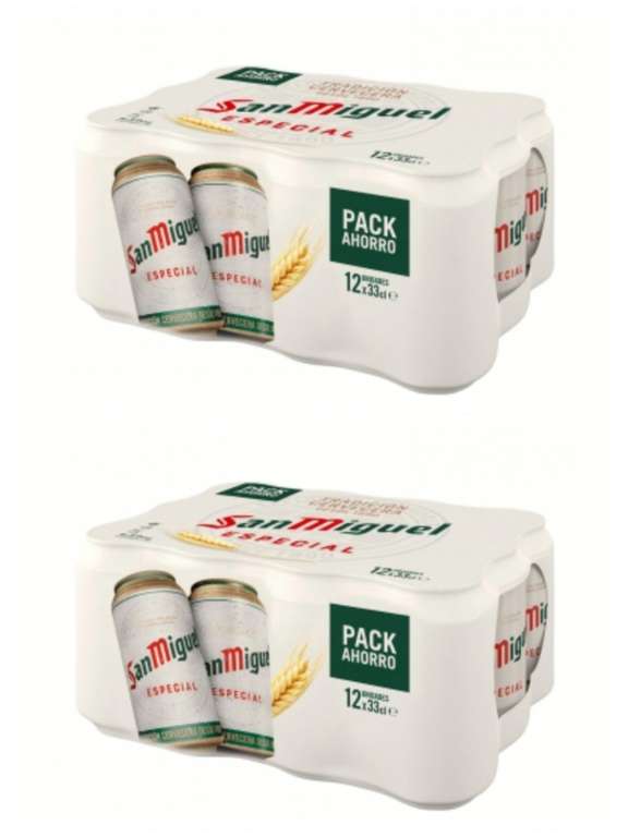 24 latas Cerveza San Miguel especial Lager 2x pack de 12 latas de 33 cl. (VER DESCRIPCIÓN)