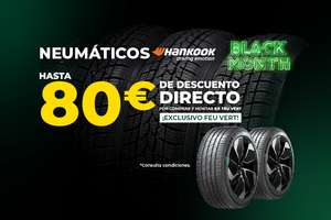 Hasta 80€ descuento directo con neumáticos hankook