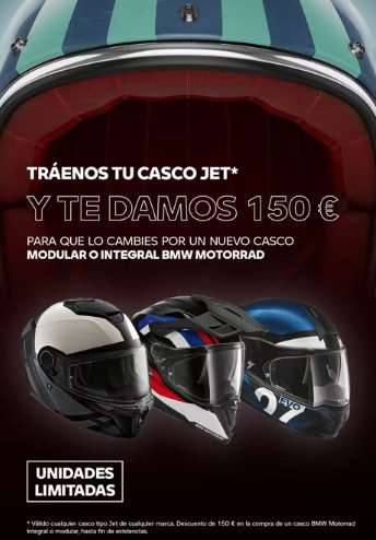 150€ de descuento si llevas tu casco Jet y compras uno BMW (BMW Motorrad Benigar)