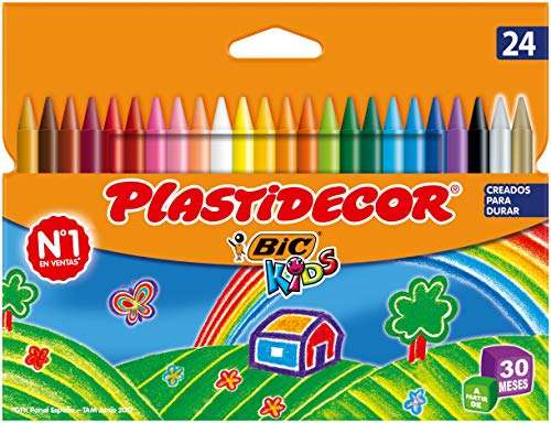 BIC Velleda Estuche de Rotuladores de Pizarra + Kids 24 Ceras de Colores