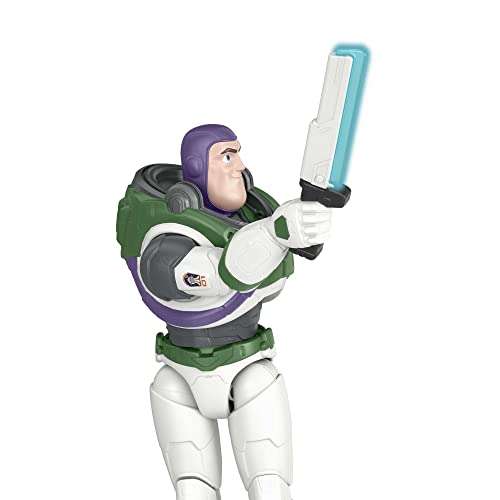 Pixar Lightyear Figura Buzz 30cm de juguete con luz y sonido, regalo para niños y niñas +4 años (Mattel HJC64)