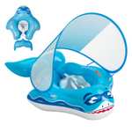 Anillo De Natación Para Bebés Con Dosel Solar UPF50+ – Inflable, Seguro Y Portátil, Para Niños De 6 Meses A 3 Años