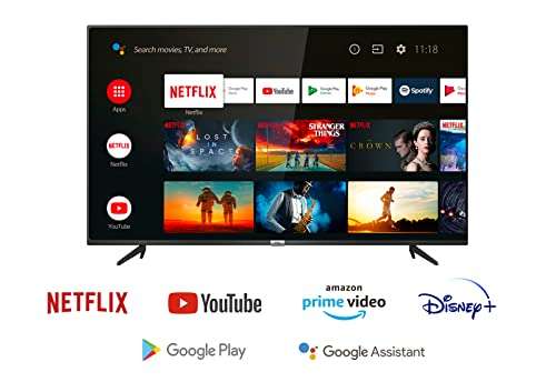 TCL 50BP615 - Smart TV 50" con 4K HDR, Ultra HD, Android 9.0, Dolby Audio