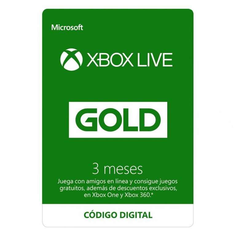 Xbox Live Gold 3 meses