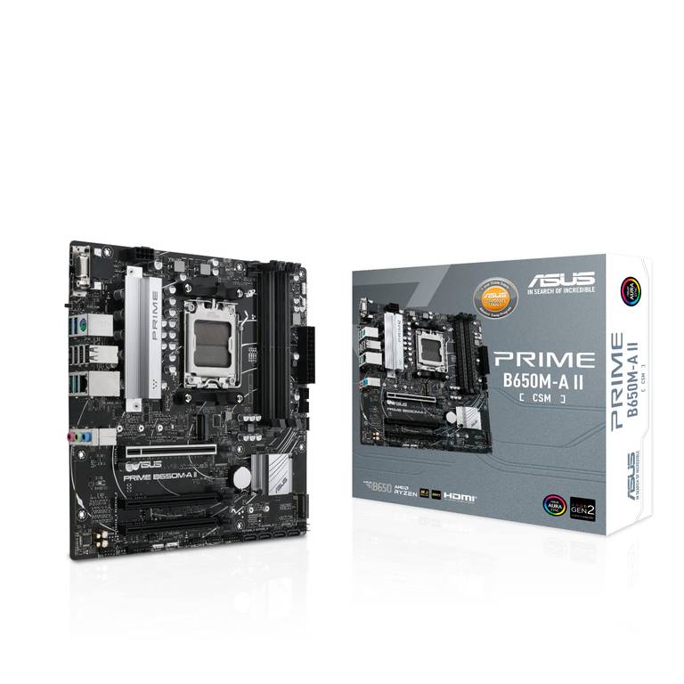 Placa Base ASUS Prime B650M-A II-CSM (mATX, Socket AM5, DDR5 6400+, PCIe 5.0 M.2, 2.5Gb LAN)
