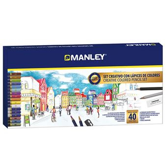 Manley Set creativo Lápices de colores 40 piezas