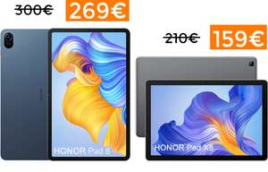 Honor Pad 8 6GB-128GB 269€ o Honor Pad X8 4GB-128GB 159€