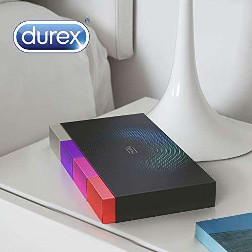 Durex Preservativos Mixtos Fun Explosion Sabor Fresa, Dame Placer, Sensitivo Suave y Contacto Total, 40 Condones, 52 y 56 mm