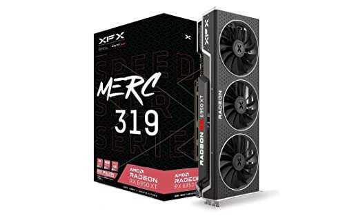 XFX - Speedster MERC319 RX 6950XT Tarjeta gráfica para juegos con 16GB GDDR6 HDMI 3xDP, AMD RDNA 2 RX-695XATBD9, Negro. Vendedor Externo.