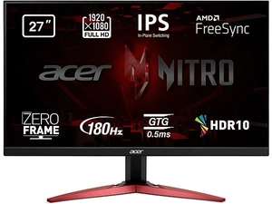 Monitor gaming - Acer KG271 M3, 27a Full HD, 1 ms, 180 Hz, 2 x HDMI(2.0) 1 x DisplayPort(1.2) 1 x Altavoz, AMD FreeSync Premium