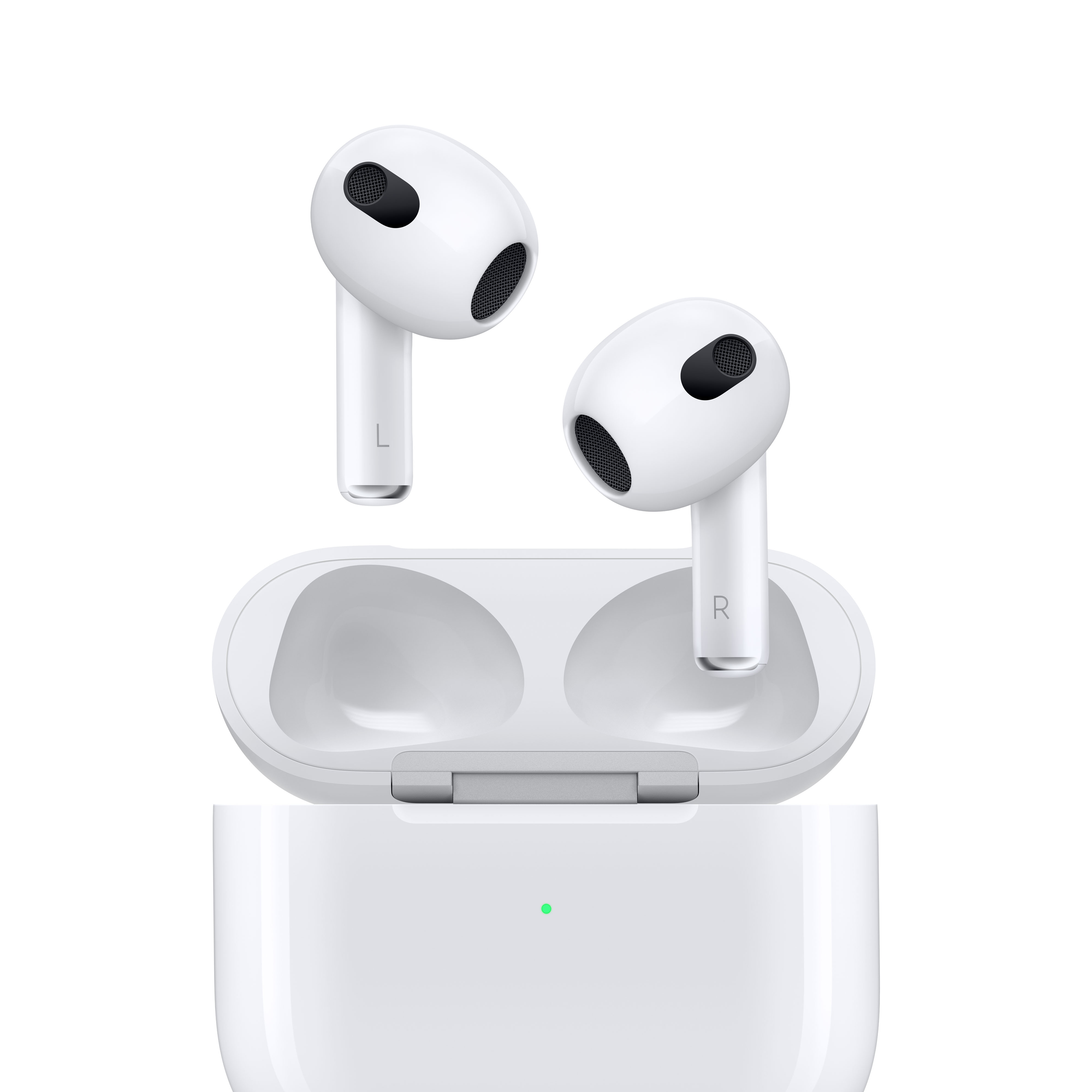 Apple AirPods (3.ª generación, 2021), inalámbricos, Bluetooth, estuche de carga inalámbrica, blancos