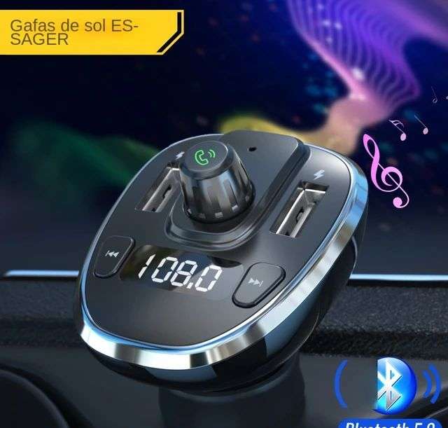 Essager-REPRODUCTOR modulador MP3 para coche, manos libres, Bluetooth, (3,37€ cuentas nuevas)