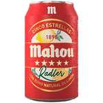 Mahou 5 Estrellas Cerveza Radler Suave, Freca y Ligera Con Limón, Pack de 24 Latas x 33 cl, 3,2% Volumen de Alcohol