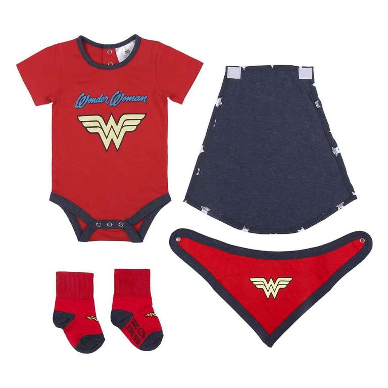 Conjuntos para bebes de Super heroes [ Batman,Superman y Wonder Woman ]