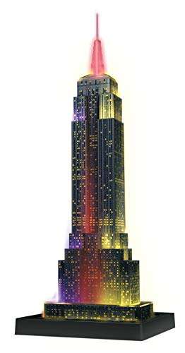 Ravensburger - Puzzle 3D Building: Empire State Building Night Edition, New York, 216 Piezas