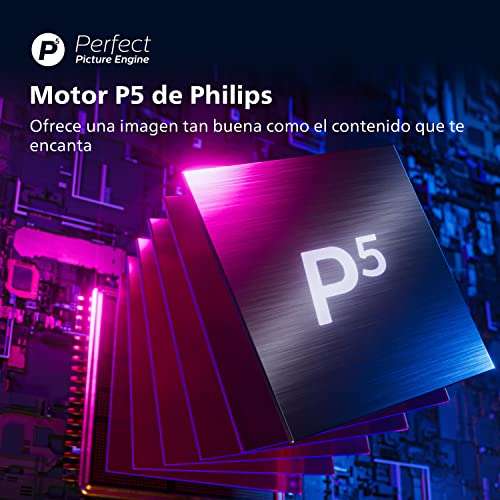 Philips 65PUS8517/12 LED Android TV 4K UHD 65" con Ambilight en 3 Lados, Principales formatos HDR compatibles, P5 Picture Engine