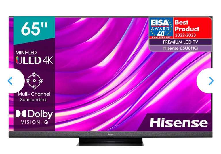 Smart TV 65" 65U8HQ ULED 4K UltraHD Mini LED - HISENSE
